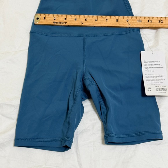 Athleta Transcend 7" Bike Short Womens XXS Blue High Rise Yoga Athletic Blue - Picture 9 of 12